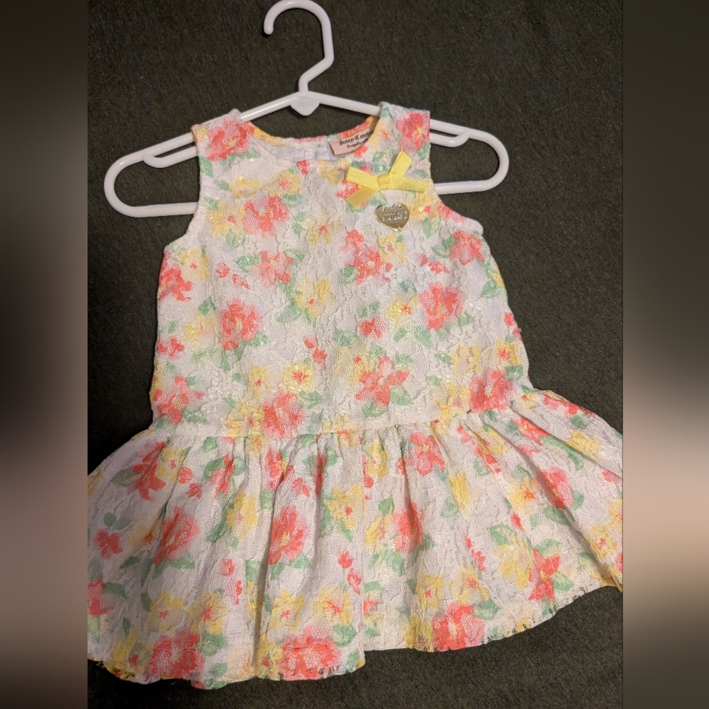 Juicy Couture Floral Kids Dress - Pink, Yellow, Green